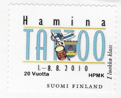 FINLANDE SUOMI TIMBRE LOCAL HAMINA FESTIVAL MILITAIRE, MUSIQUE, BLASON, TAMBOUR, DRAPEAU, TIRAGE 1000 EXEMPLAIRES, RARE - Lettres & Documents