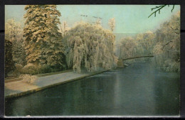 38aa * CAMBRIDGE * THE BACKS FROM CLARE COLLEDGE BRIDGE * A WINTER SCENE * 1968 **! - Cambridge