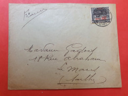 Sarre - Affranchissement Surchargé Sur Enveloppe Pour La France En 1921 - D 144 - Storia Postale