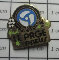 1215c Pin's Pins / Beau Et Rare / AUTOMOBILES / HERVE LEPAGE PNEUS MOTOS  DRAPeaU DAMIeRS - Motorfietsen