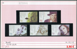 Germany 2001- Allemagne 2001 - Bundesrepublik 2001 - RFA 2001- Michel 2218-2222 A - ** Mnh Neuf Postfris - Ungebraucht