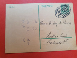 Allemagne - Oblitération Ambulant Sur Entier Postal Pour Halle En 1926 - D 169 - Briefkaarten