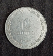 Israel 1949   10  PRUTOT  KM# 20   VF - Israele