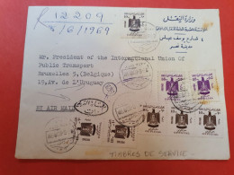 Egypte - Enveloppe Du Caire Pour Bruxelles En 1969 - D 187 - Storia Postale