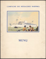 Menu Du Paquebot " La Marseillaise " De La Cie Des Messageries Maritimes - 1954 - Andere & Zonder Classificatie