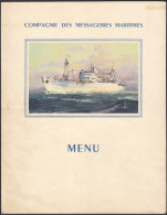 Menu Du Paquebot " Viet - Nam " De La Cie Des Messageries Maritimes - 1955 - Other & Unclassified