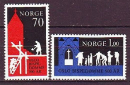 1971. Norway. Diocese Of Oslo, 900th Anniversary. MNH. Mi. Nr. 627-28 - Neufs