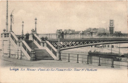 BELGIQUE - Liège - La Meuse - Pont De La Passerelle - Tour St Pholien - Dos Non Divisé - Carte Postale Ancienne - Luik