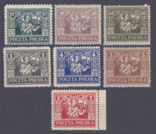 1922 Poland Regular Editions 7-9,11-12,14,16 Miners Worker 80,00 € - Unused Stamps