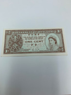 Hong Kong Notes Paper UNC One Cent QEII - Neufs