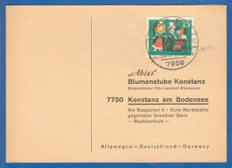 Deutschland; BRD; Postkarte 15 Pf, Dornröschen 1964; Blumenstube Konstanz Am Bodensee - Cartes Postales - Oblitérées