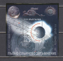 Bulgaria 1999 - Total Solar Eclipse, Mi-Nr. Block 240, Used - Gebraucht