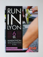 SPORT / COURSE A PIED - Chaussure - Marathon - Carte Publicitaire Run In Lyon - Athlétisme