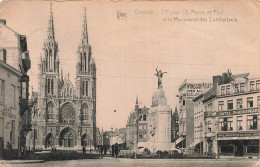 BELGIQUE - Ostende - L'Eglise SS Pierre Et Paul Et Le Monument Des Combattants- Carte Postale Ancienne - Oostende