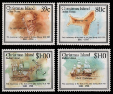 Weihnachtsinsel 1989 - Mi-Nr. 274-277 ** - MNH - Schiffe / Ships - Christmas Island
