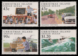 Weihnachtsinsel 1991 - Mi-Nr. 329-332 ** - MNH - Polizei / Police - Christmas Island