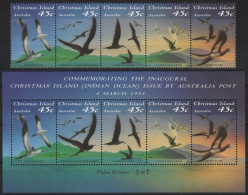 Weihnachtsinsel 1993 - Mi-Nr. 379-383 & Block 7 ** - MNH - Vögel / Birds - Christmas Island