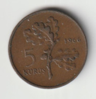 TURKEY 1966: 5 Kurus, KM 890.1 - Turquie