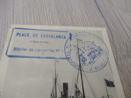 Sur CPA Alger Double Cachet Militaire Dont Hôpital De Campagne De Casablanca N°1 - Guerra Del 1914-18