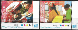 2011 UNO Genf  Mi. 772-3 **MNH  Wirtschafts- Und Sozialrat Der Vereinten Nationen (ECOSOC): Bildungsziele. - Ongebruikt