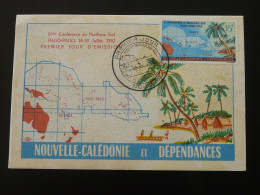 Carte Maximum Card Cocotier Coconut Tree Conférenec Pacifique Sud Pago-Pago Nouvelle Caledonie 1962 - Cartes-maximum