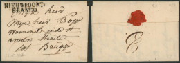 LAC Daté De Nieuport (1823) + Obl Linéaire Noir NIEUWPOORT / FRANCO (R) > Brugge. Port Payé 3 Décimes - 1815-1830 (Periodo Holandes)