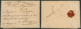 LAC Daté De Nieuport (1827) + Obl Linéaire Noir NIEUWPOORT / FRANCO (R) & Chargé > Brugge. Combinaison !! - 1815-1830 (Holländische Periode)