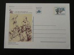 Entier Bilhete Postal Stationery Card Bicentenaire école Des Beaux Arts Portugal - Engravings