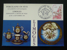 Carte Commemorative Card Porcelaine Limoges 87 Haute Vienne 1981 - Porcelana