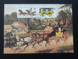 Carte Maximum Card Diligence Cheval Horse Mail Coach Hamburg 1985 Allemagne Germany - Stage-Coaches