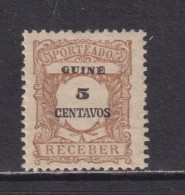 PORTUGUESE GUINEA - 1921 Postage Due 5c Hinged Mint - Portuguese Guinea