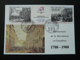 Carte Maximum Card Bicentaire De La Révolution En Dauphiné 38 Isère 1988 - Rivoluzione Francese