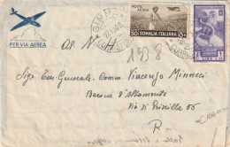 LETTERA C.50 SOMALIA + 1 L. PA AOI TIMBRO GIMMA CON CONTENUTO (MZ927 - Italian Eastern Africa