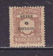 PORTUGUESE GUINEA - 1921 Postage Due 6c Hinged Mint - Portugiesisch-Guinea