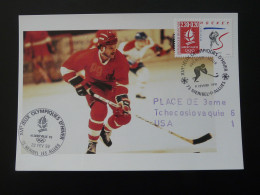 Carte Maximum Card Ice Hockey Jeux Olympiques Grenoble 1992 Olympic Games - Jockey (sobre Hielo)