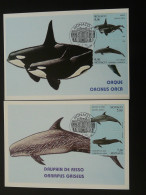 Carte Maximum Card (x2) Dauphin Orque Monaco 1994  - Dolphins