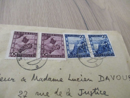 Lettre Autriche Austria En Censure Mit Luftpost 4 TP Anciens - Covers & Documents