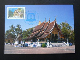 Carte Maximum Card Temple Laos Patrimoine Mondial Unesco World Heritage France 2006 - Buddhism