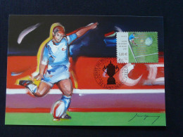 Carte Maximum Card Coupe Du Monde Rugby World Cup France Timbre Hologramme 2007 - Hologrammen