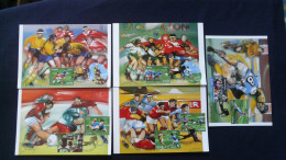 Série De 5 Set Of 5 Cartes Maximum Cards Coupe Du Monde Rugby World Cup France 2007 - Rugby