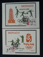 Carte Maximum Card (x2) Jeux Olympiques Beijing Olympic Games Monaco 2008 - Verano 2008: Pékin