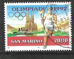 SAN MARINO - 1991 - OLIMPIADI BARCELONA - LIRE 2000 - USATO (YVERT 1268 - MICHEL  1476 - SS 1320) - Gebruikt