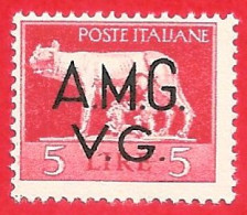 1945/47 (10) AMG V.G. Serie Imperiale Lire 5 Nuovo - Leggi Il Messaggio Del Venditore - Ungebraucht