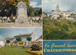 CHATEAUPONSAC EN FLANANT LA FONTAINE PLACE MAZURIER L'EGLISE CPSM 10X15 TBE - Chateauponsac