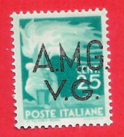 1945/47 (13) AMG V.G. Serie Democratica Cent. 25 Nuovo - Leggi Il Messaggio Del Venditore - Mint/hinged