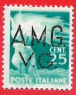 1945/47 (13) AMG V.G. Serie Democratica Cent. 25 Nuovo - Leggi Il Messaggio Del Venditore - Neufs