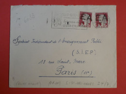 AZ0 ALGERIE E.A    BELLE LETTRE 1962 SIDI  A PARIS FRANCE  +E A VARIETé GRANDE LETTRE +AFF . INTERESSANT+ + - Brieven En Documenten