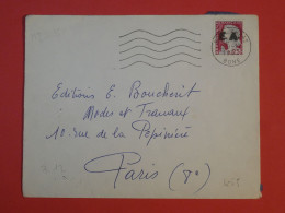 AZ0 ALGERIE E.A    BELLE LETTRE 1962 BONE  A PARIS FRANCE  +E A VARIETé PETITE LETTRE SANS BARRE  +AFF . INTERESSANT+ + - Brieven En Documenten