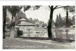 Los Angeles. Lake And Boathouse In Lincoln Park. - Los Angeles