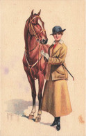 RAPPINI * CPA Illustrateur Rapinni Italia Italien * N°1092 * Femme Et Cheval * Horse * Mode Canne Manteau Chapeau - Other & Unclassified